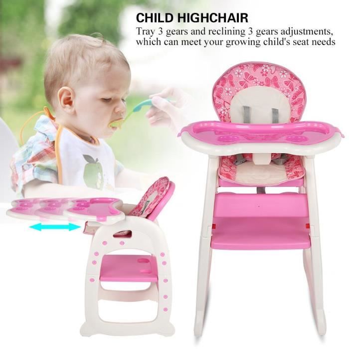 Table Et Siege De Nourrisson Chaise Haute Reglable Table A Manger Pour Enfant Rose Fac Cdiscount Pret A Porter