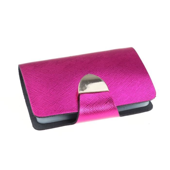 Doux Hommes et Lady 10 Carte ID carte de crédit en cuir PU noir Couleur Étui