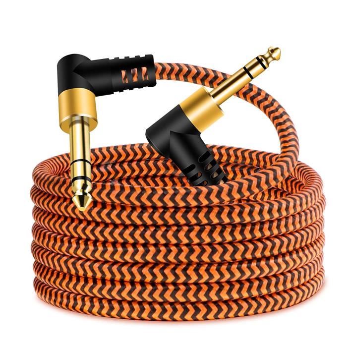 Câble Audio Stéréo 6.35mm Pour Guitare/instrument - 1,2m, Marque MMOBIEL, Neuf
