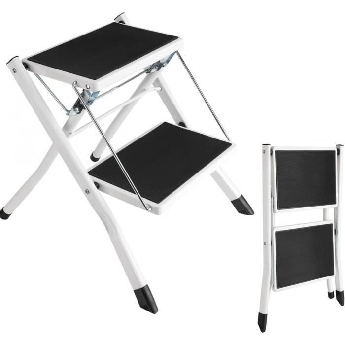 Tabouret 2 Marches Bestiveparts Avec Poignée Et Main Courante - Noir, 350lbs