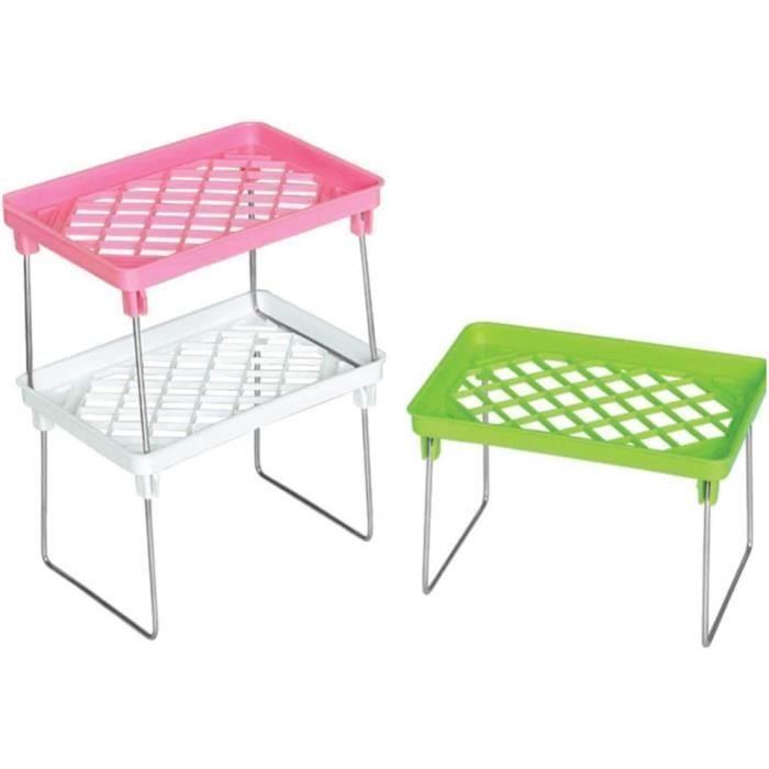 Étagères De Rangement Bambou HMRACK Lot De 4 - Organisateur Empilable Extensible Pour Armoire Cuisine