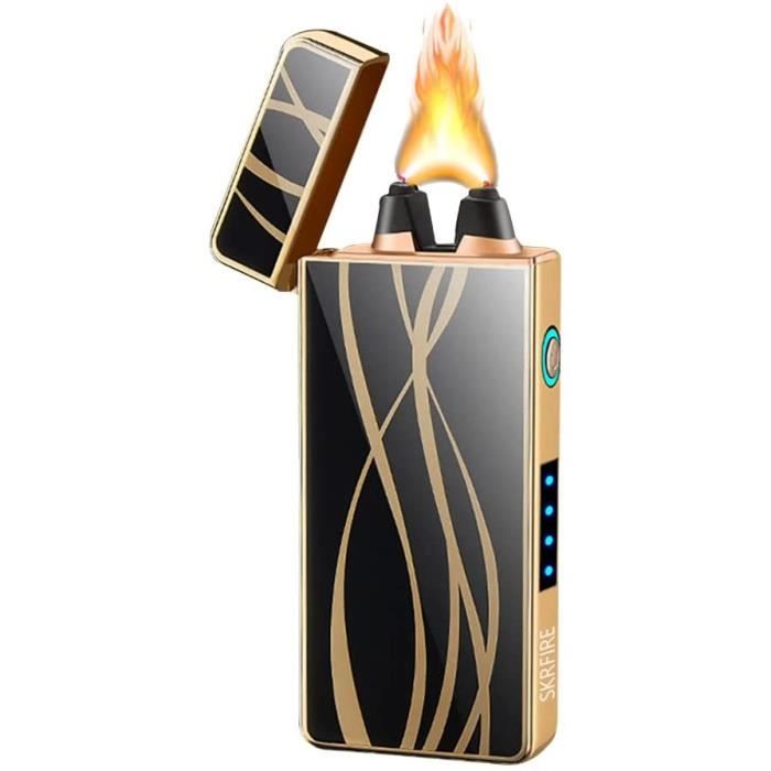 Briquet Tempête USB Rechargeable - Design Moderne Avec LED, Résistant Au Vent - Cadeau Tendance Pour Sorties