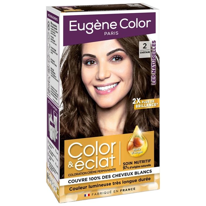 Eugène Color Les Naturelles Crème Colorante Permanente n°2 Châtain