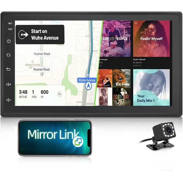 AJW-Android 9.1 Double Din Autoradio Stéréo Écran Tactile 7’’ HD ...