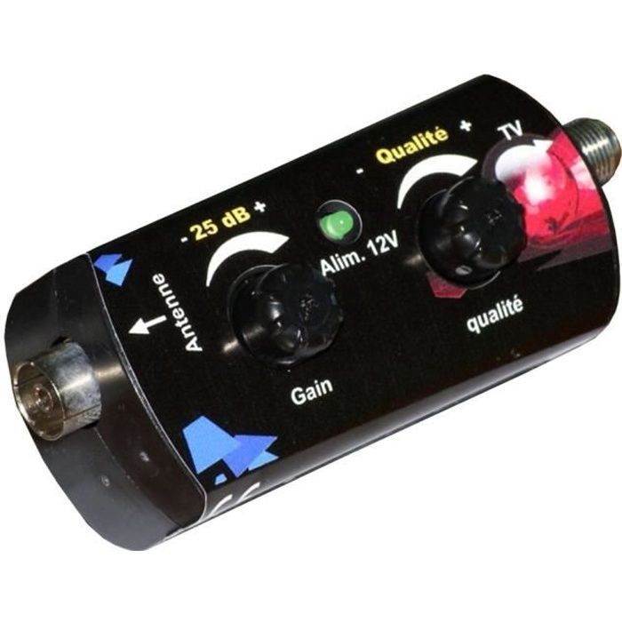 Amplificateur TV Intérieur 3 Sorties Elap HD4K 372013 – 25 DB, UHF, Filtre 5G