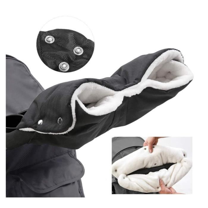 Gant Poussette Protège-Mains Doux Chaud Coupe-Vent et Imperméable Gant Poussettes Chaud Hiver Antigel Gants Bébé Chauffe-Mains