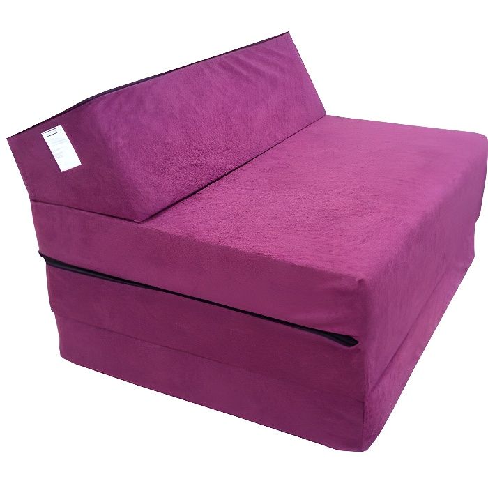 Matelas pliant 200x70x10 cm pour adultes et enfants - Natalia Spzoo - Violet - Mousse polyuréthane - Ferme - 70x200cm