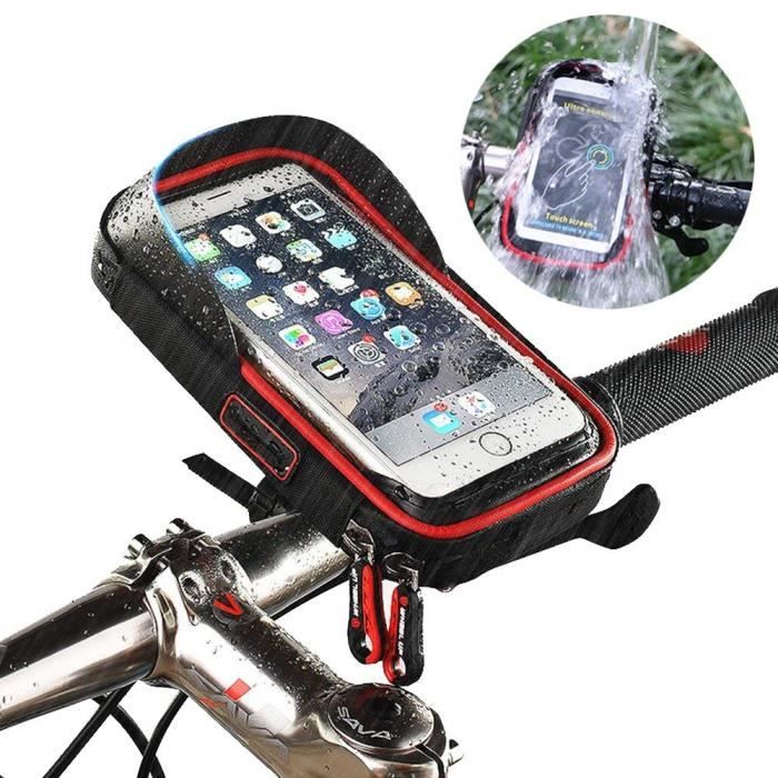 vert Sacoche et Sac vélo 2 en 1 avec emplacement smartphone protégé