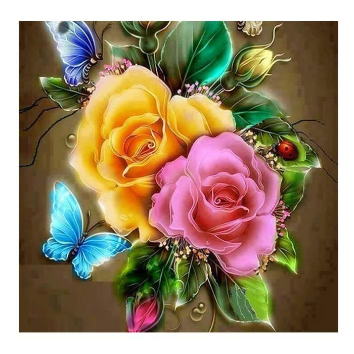 Kit De Broderie Diamant - Papillon Rose - Diamond Dotz