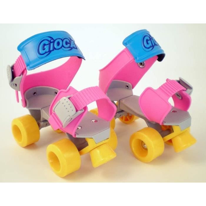 Rollers Street Rider Pour Enfants - Taille Ajustable 29-32 - Rose/gris - Cadre Aluminium ABEC7