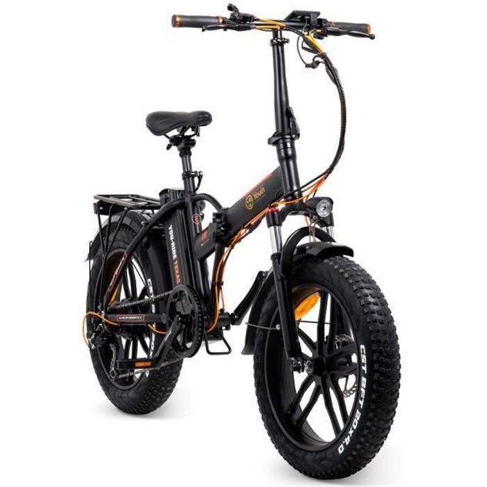 Vélo Électrique Youin Texas Pliable - 7 vitesse SHIMANO - 250W - Roue 20’’ - Batterie Amovible 36V/10Ah - Autonomie 45Km - Noir