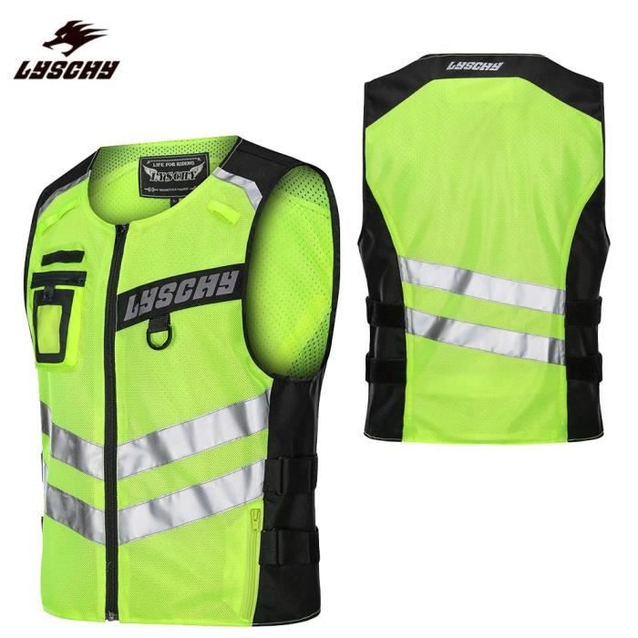 Gilet De Sécurité LEDWARNING Orange Fluorescent - 22 LEDs Blanches - Taille XL Ajustable - Conforme EN20471