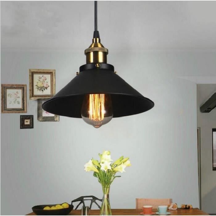26*16cm Rétro vintage Suspension Métal Lustre industriel Plafonnier(chapeau jupe noire 260)