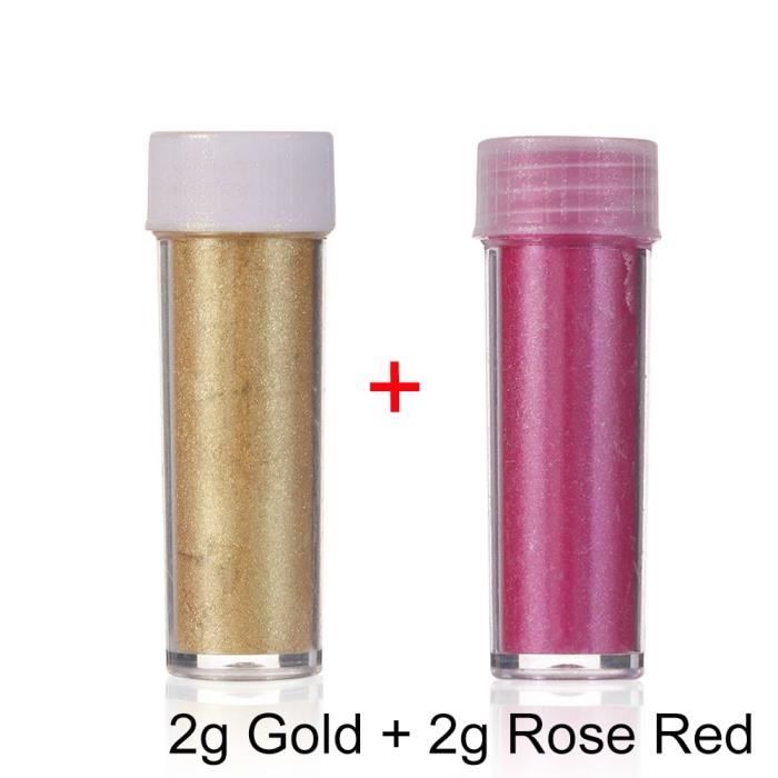 2g Or 2g Rose Rouge Poudre à Paillettes pour Décoration de Gâteaux,  Teinture Alimentaire, Décor des Macaron, - Cdiscount Au quotidien
