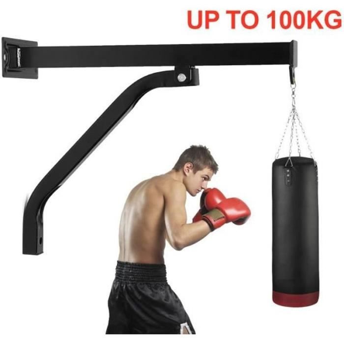 Support sac de boxe fixation sac de frappe hauteur réglable charge max. 100  Kg acier noir