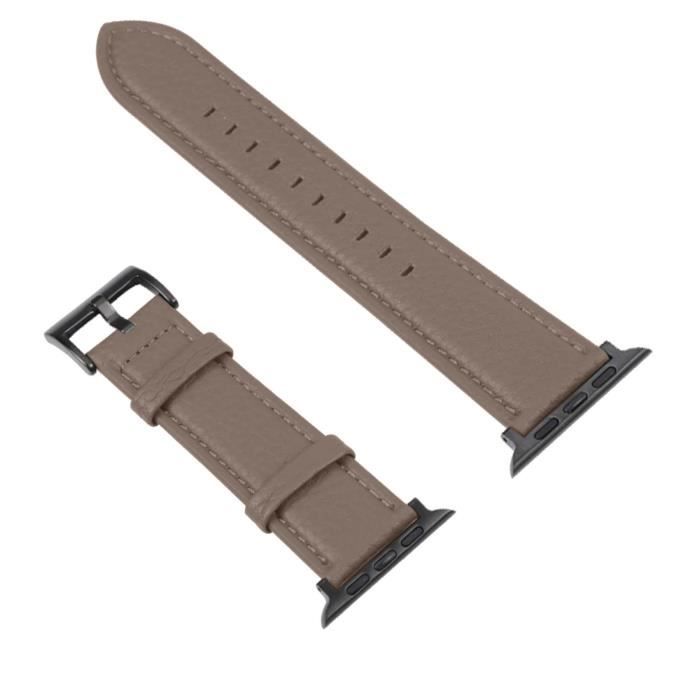 Bracelet en cuir véritable pour Apple Watch Band Series 8/7/6/5/4/3/2  couleur marron Pour iWatch 42mm ou 44mm45mm49mm , - Achat/vente bracelet de  montre Mixte Marron Cuir - Cdiscount
