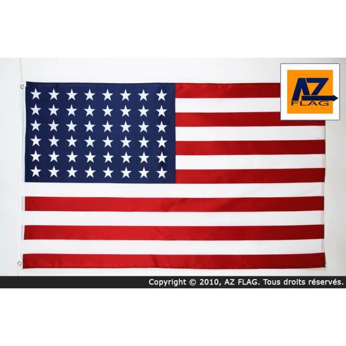 Drapeau Usa 48 Etoiles 90x60cm Americain Etats Unis Haute Qualite Cdiscount Maison