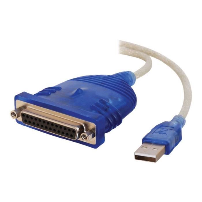 C2G Adaptateur parallèle USB IEEE 1284 bleu
