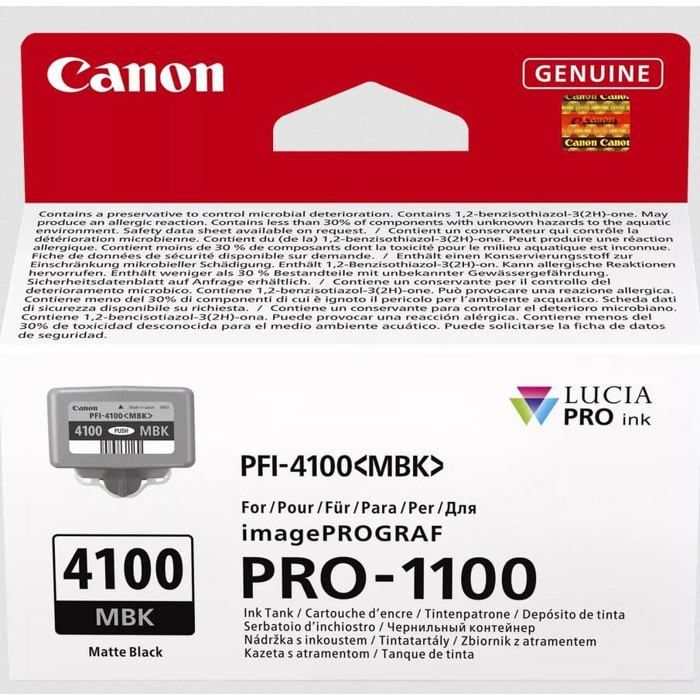 Canon PFI 4100 MBK 80 ml original boîte de suspension réservoir d'encre pour imagePROGRAF PRO 1100 - vue 4