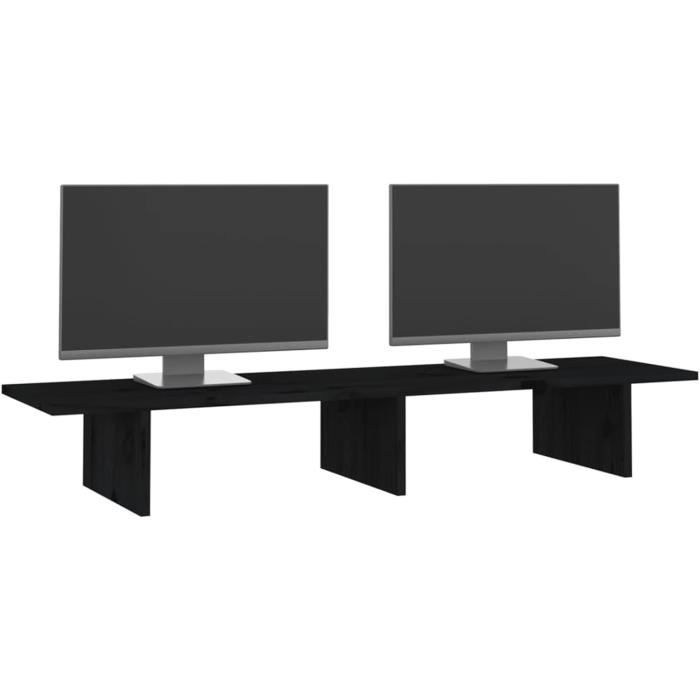 Support Moniteur Réglable & Ergonomique | Gain De Place Bureau | En Bois Et Métal | Blanc, Noir Ou Bois Naturel