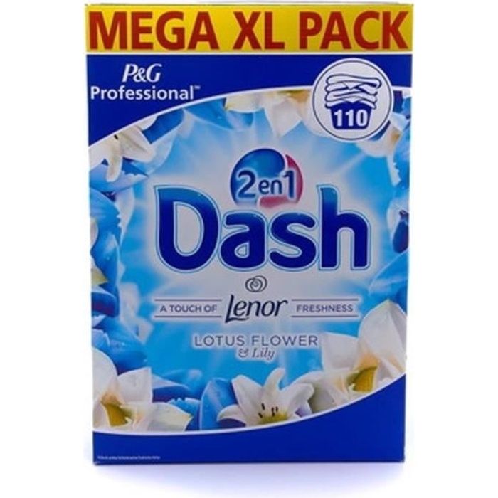 Dash Lessive poudre 2 en 1 - Fleur de lotus et lys - 110 doses XL PACK -  Cdiscount Electroménager