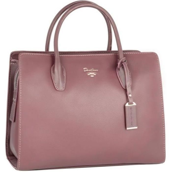Sac à Main - David Jones - Cabas Fourre-Tout - Similicuir PU - 3 Compartiments - Rose Sac à Main - David Jones - Cabas Fourre-Tout - Similicuir PU - 3 Compartiments - Rose