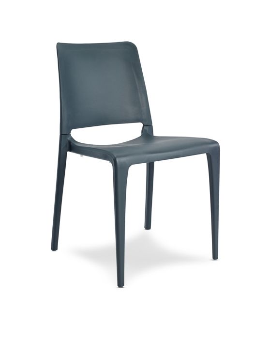 chaise de jardin empilable - ezpeleta - hall - gris anthracite - polypropylène renforcé avec fibre de verre