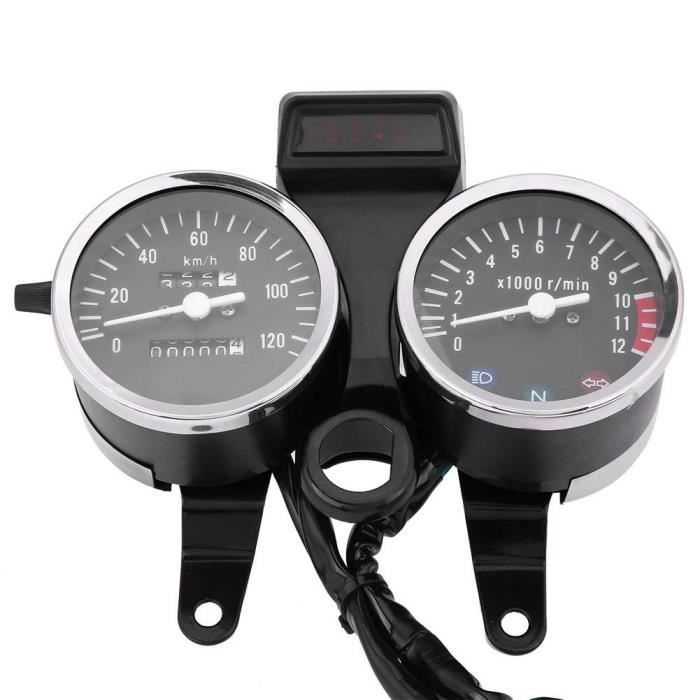 Compteur de vitesse moto - 1 PC de LED Accessoires de moto modifiés Compteur kilométrique Tachymètre pour Suzuki GN125.