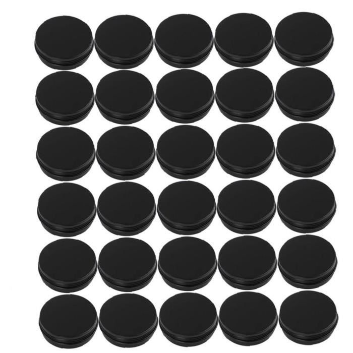 Ronde Metal Tins Aluminium Cans Boite De Conserve Vide Ronde Recipient Avec Vis Couvercles 60ml Noir 30pcs Cdiscount Au Quotidien