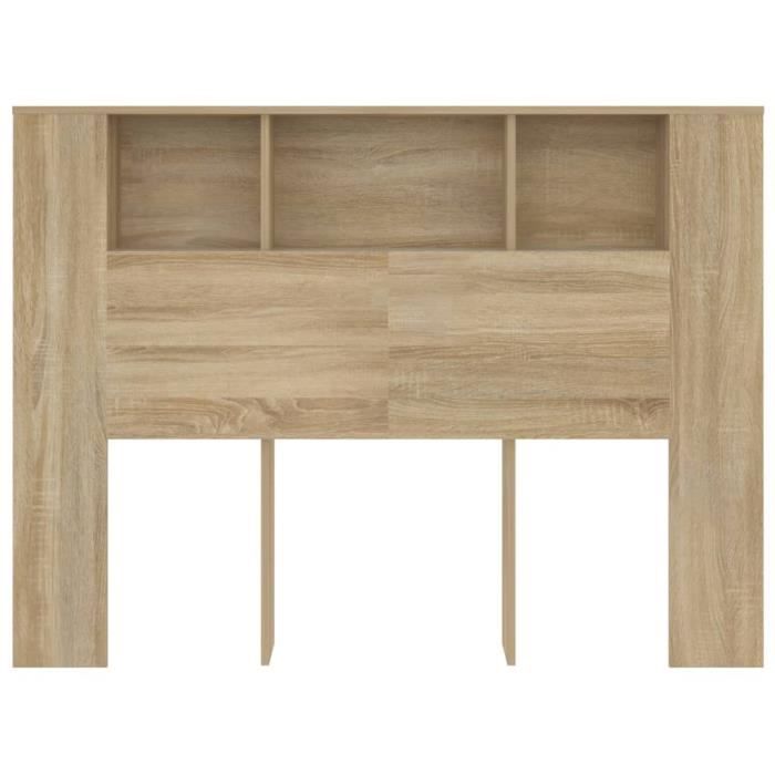 Armoire de tête de lit bois noir 140x18,5x104,5 cm | Maisons du Monde