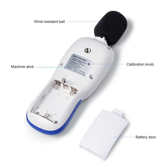 Sonomètre Décibelmètre MT-901A LCD Sonomètre Classe 2 Professionnel