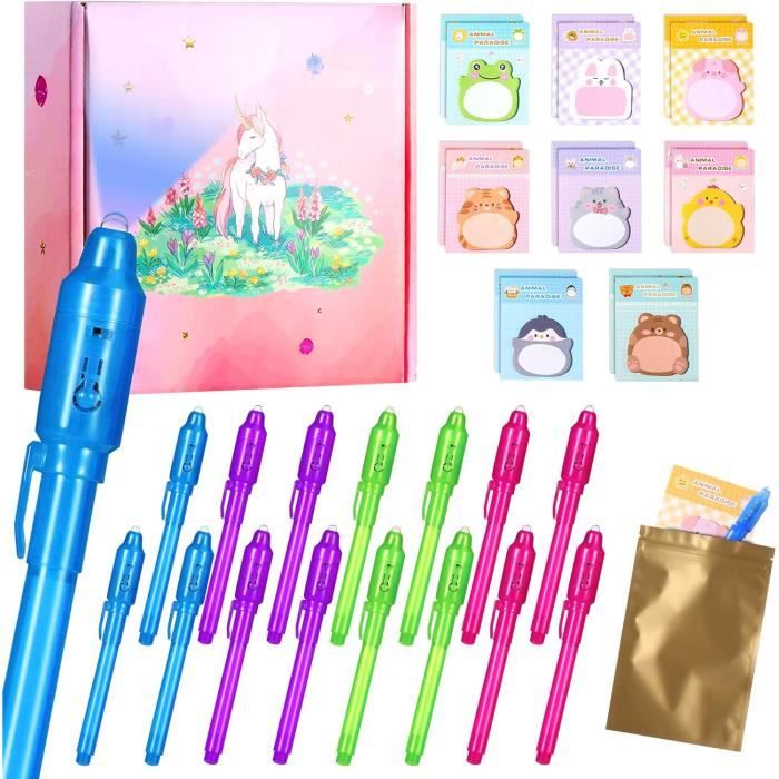 Stylo à Encre Invisible + Lumière UV - Double Pointe Bleue/Invisible - Thème Espace Legami - 14