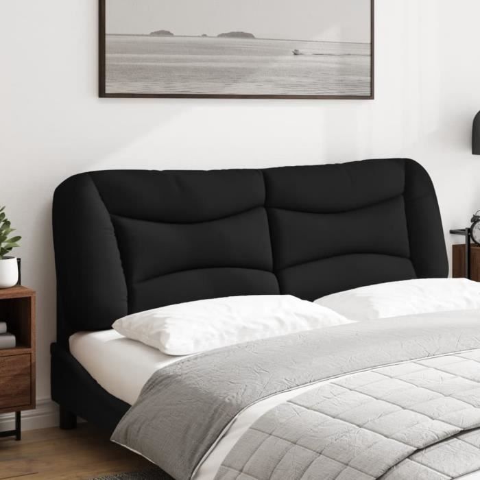 Coussin de tête de lit - ESTINK - 160 cm - Tissu 100% polyester - Rembourrage en fibre de polypropylène - Noir