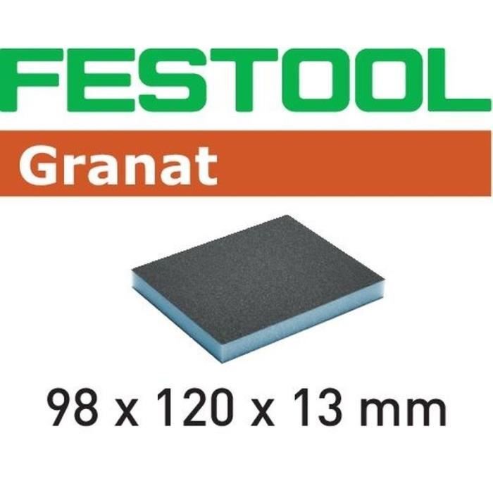 201507 Festool Éponge de ponçage 98x120x13 800 GR//6 Granat