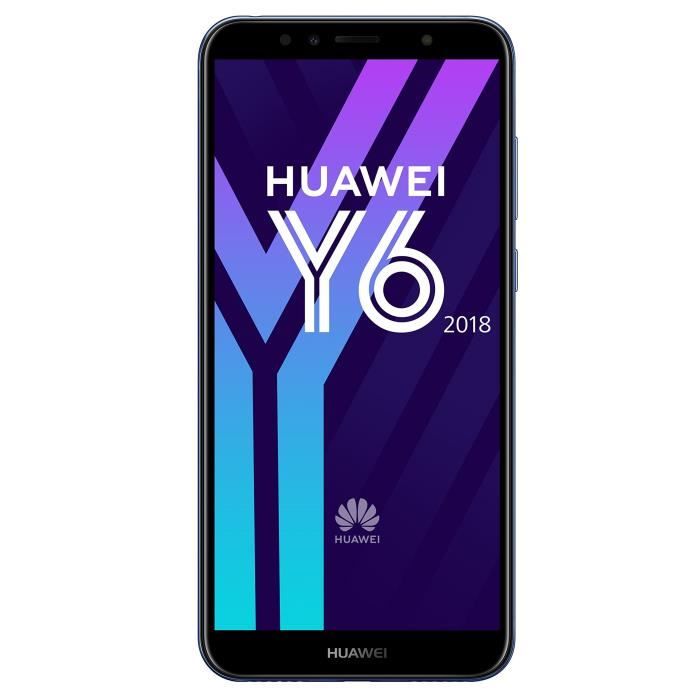 Vente T&eacute;l&eacute;phone portable Huawei Y6 2018 Smartphone Débloqué 4G (5,7 pouces - 2/16 Go - Double Nano-SIM - Android) Bleu pas cher