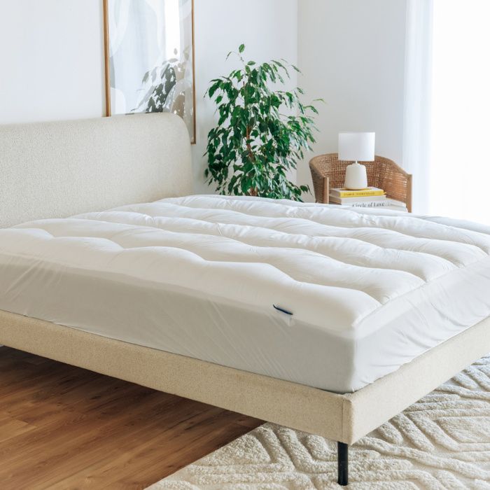 Surmatelas housse - HYPNIA - Nuage - Satin de coton - 90x190 cm - 10 cm dépaisseur Surmatelas housse - HYPNIA - Nuage - Satin de coton - 90x190 cm - 10 cm dépaisseur