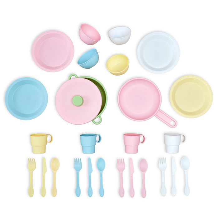 KIDKRAFT - Dinette ustensiles de cuisine - 27 pièces - pastel