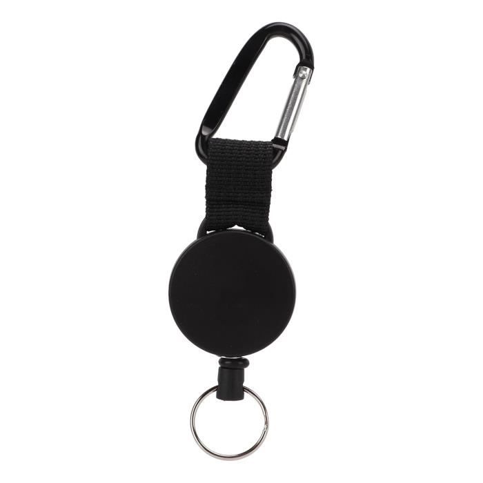 Porte-clés rétractable robuste avec porte-badge d'identification avec