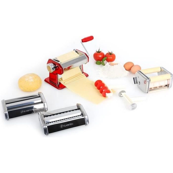 Photo de klarstein-pasta-maker-machine-a-pates-fraiches-double-lame-avec-3
