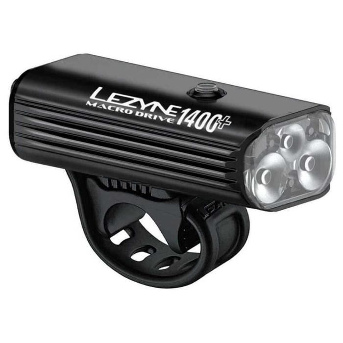 Lezyne Macro Drive 1400+ Phare avant de vlo, 1400 lumens, LED blanche, pour route, VTT, gravier, rechargeable USB-C