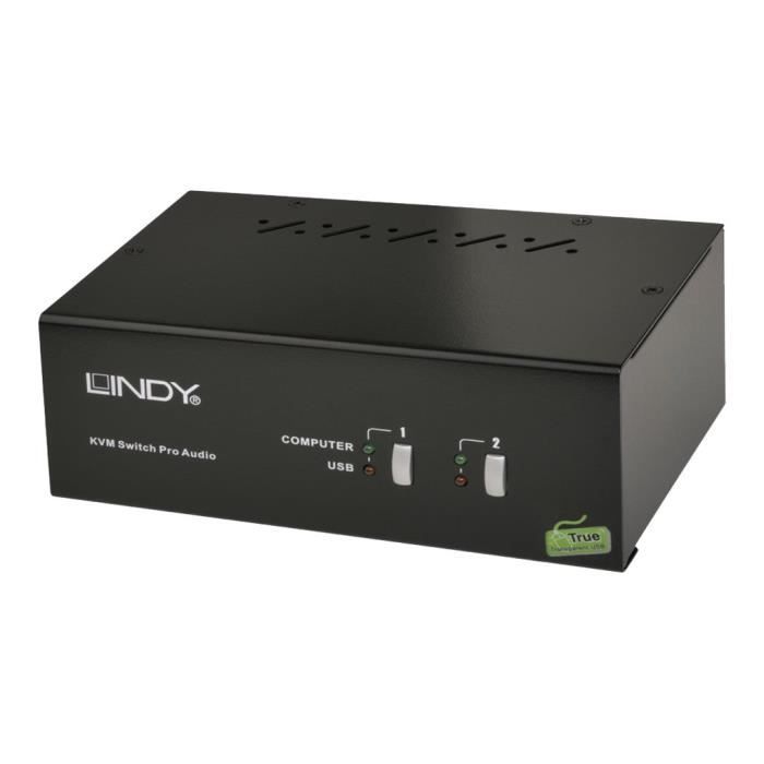 LINDY オーディオ対応 2ポートUSB2.0 DVI KVMスイッチ(型番:42341) 通販