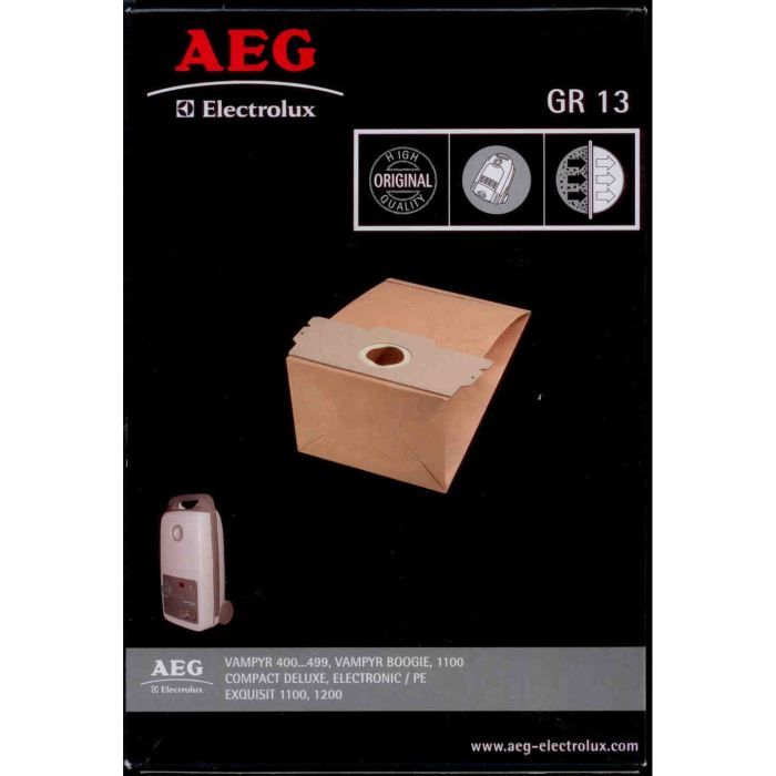 MENALUX GR13 - 5 sacs aspirateurs AEG origine + 5