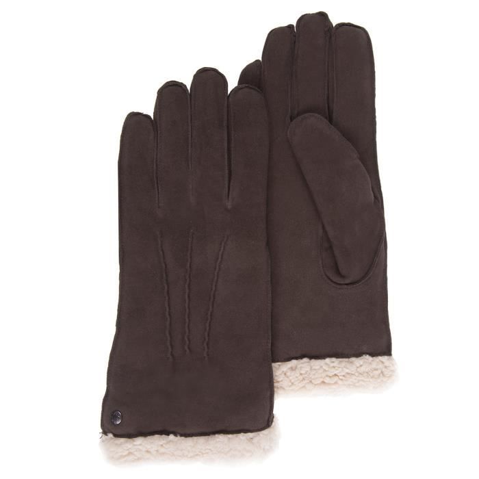 Mesdames premium cuir véritable gants bouton triple noir rouge marron bleu marine 