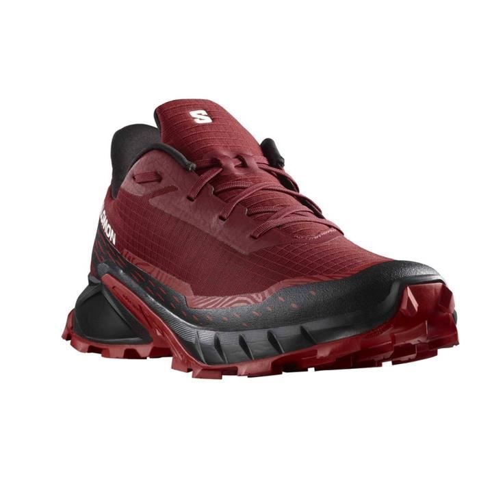 chaussures de running - salomon - alphacross 5 - bordeaux - homme - drop 10mm