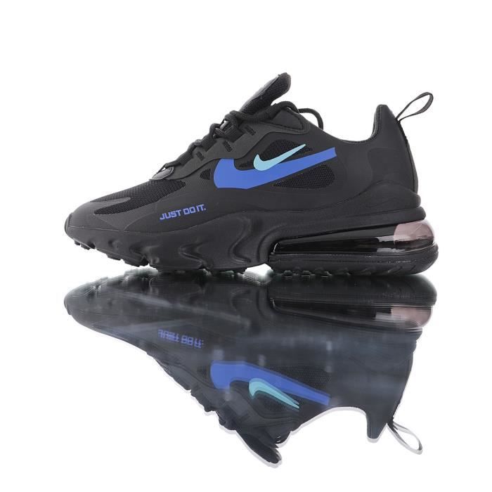 Baskets Nike Air Max 270 React Black Blue Jade Homme et Femme Noir Noir Cdiscount Chaussures