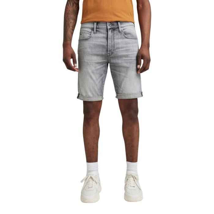 Short G Star 3301 Slim Denim sun faded glacier grey 31 Sun