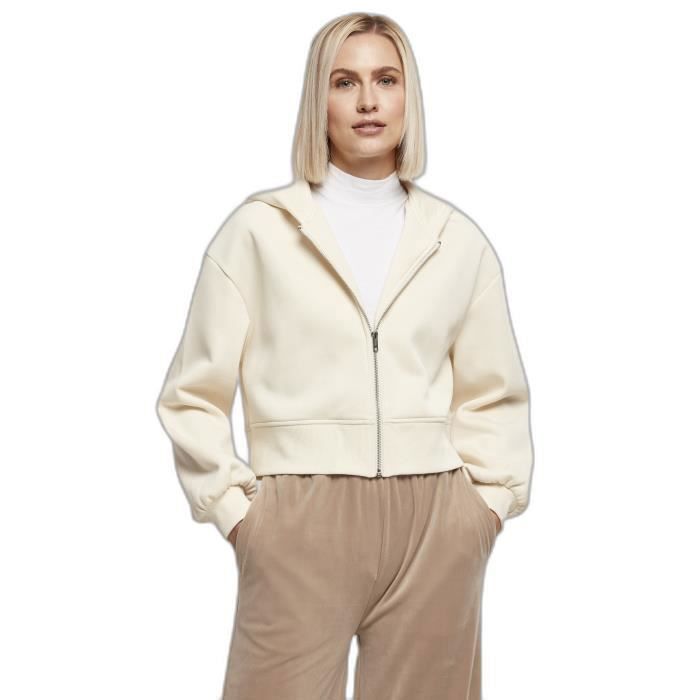 Veste courte zippée femme Urban Classics Oversized GT - blanc - 3XL