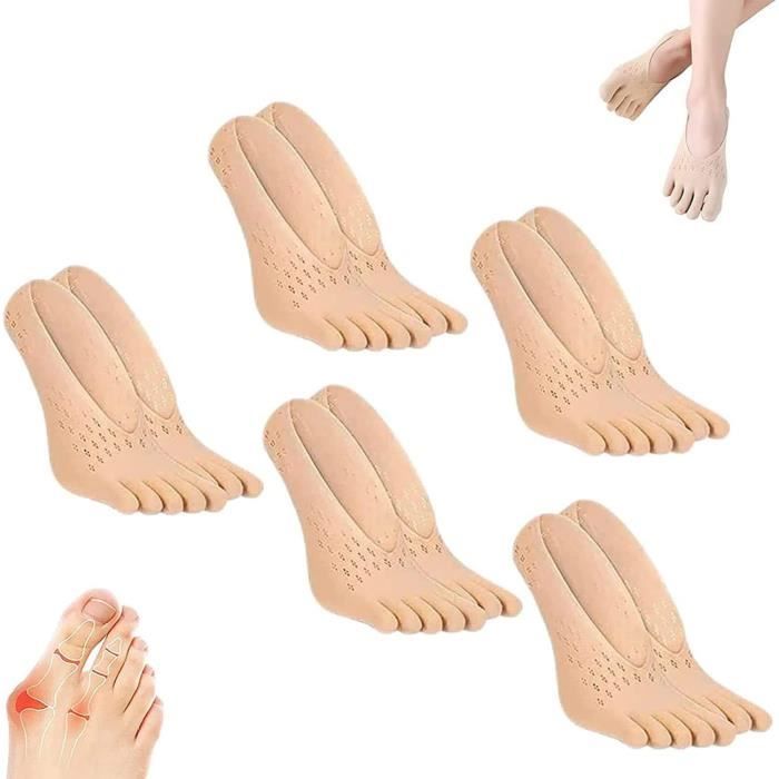 Chaussettes de santé pour Femmes - Marque - Cinq Doigts - Compression orthopédique - Respirant - Beige