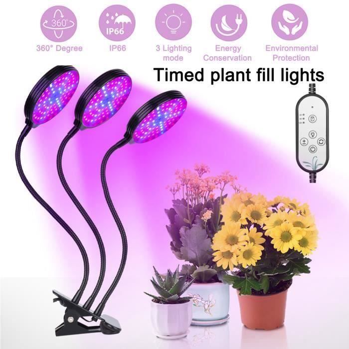 Lampe Pour Plantes 30W 60 LED Lampe De Croissance Pour Plantes Avec Minuterie Auto | Leroy Merlin
