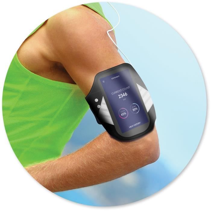 MUVIT Active Brassard Universel avec Leds Auto Noir / Gris: Mobiles 6